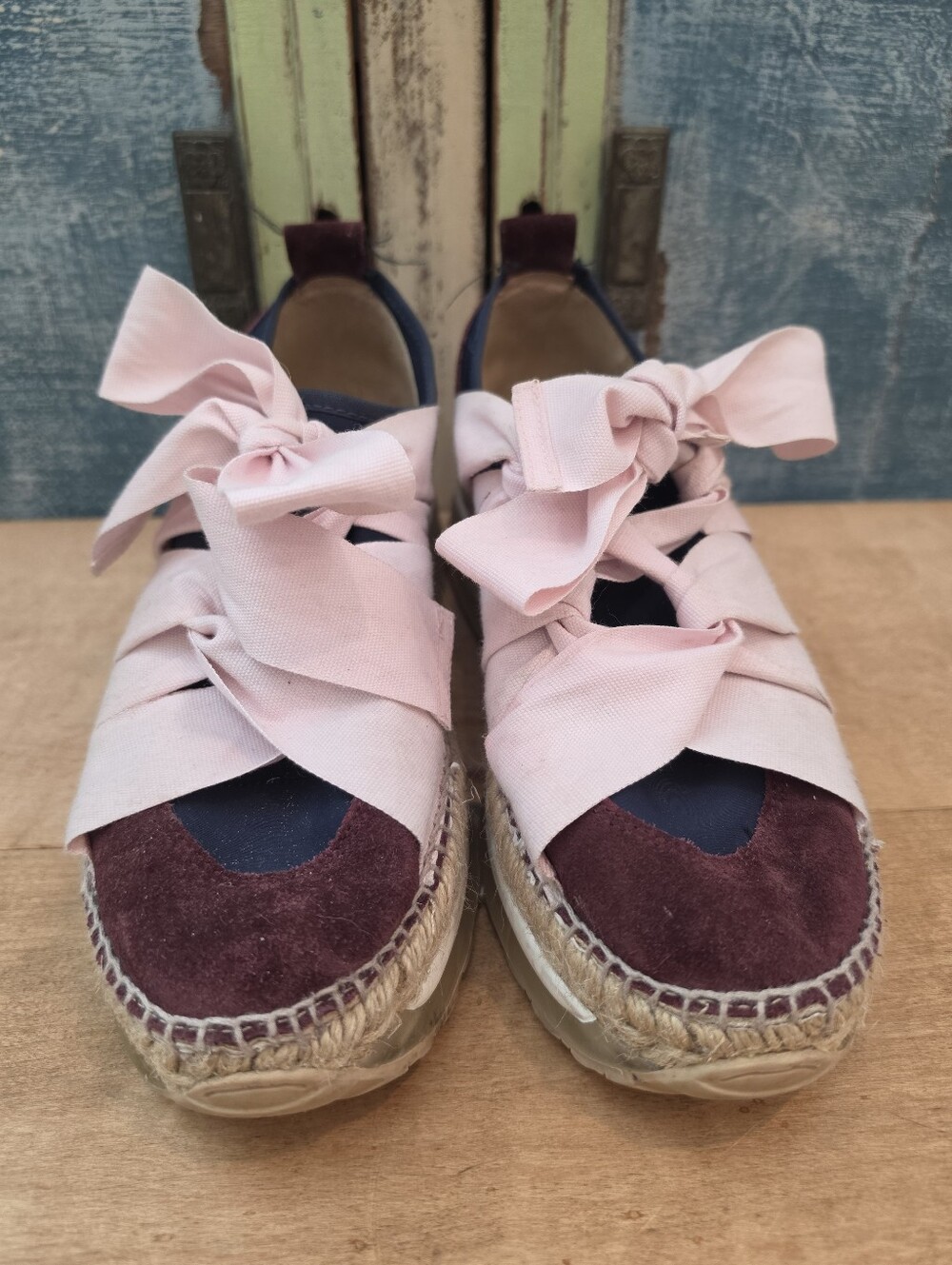 Free People Chapmin Espadrille Sneakers Size 41 Platorms Stacked - Picture 2 of 8